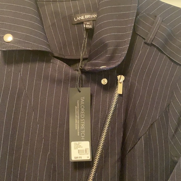 Lane Bryant size 24 Navy Motojacket - Picture 4 of 4